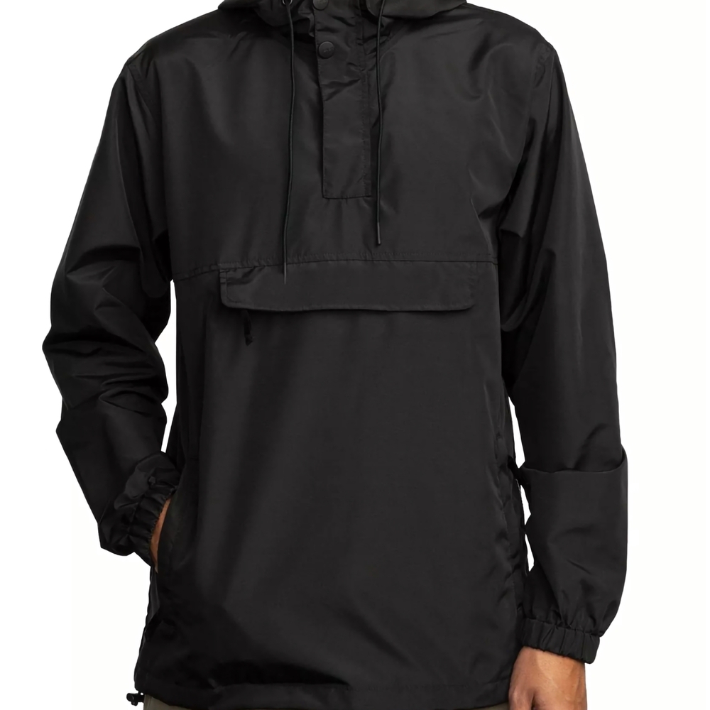 RVCA Men's Black Windbreaker Jacket